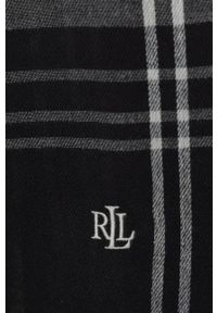 Lauren Ralph Lauren chusta damska kolor czarny wzorzysta. Kolor: czarny. Materiał: tkanina