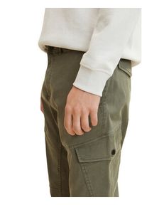 Tom Tailor Denim Spodnie materiałowe 1032860 Zielony Slim Fit. Kolor: zielony. Materiał: bawełna #3