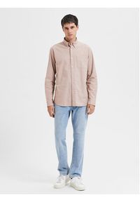 Selected Homme Koszula Rick 16077359 Beżowy Regular Fit. Kolor: różowy. Materiał: bawełna #4