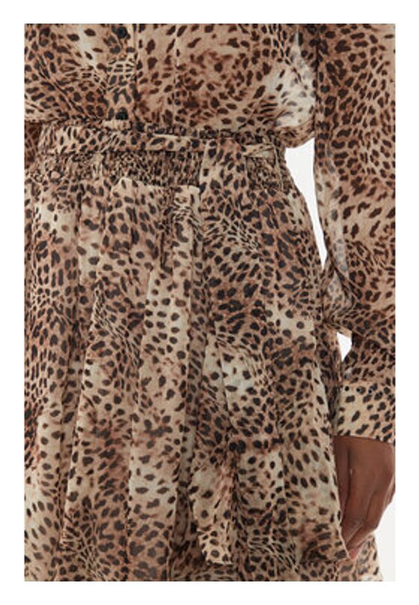 Guess Spódnica mini W4YD57 WDW82 Brązowy Regular Fit. Kolor: brązowy. Materiał: syntetyk