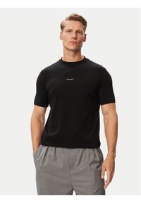 Karl Lagerfeld - KARL LAGERFELD T-Shirt 755037 563221 Czarny Regular Fit. Typ kołnierza: dekolt w karo. Kolor: czarny. Materiał: bawełna #1