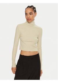 Calvin Klein Jeans Golf J20J224196 Zielony Regular Fit. Typ kołnierza: golf. Kolor: zielony. Materiał: bawełna #1