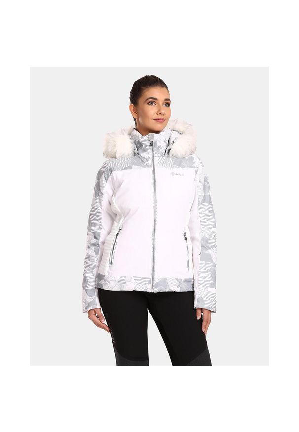 Damska kurtka narciarska ze zintegrowanym systemem grzewczym Kilpi LENA-W. Kolor: biały. Sezon: zima. Sport: narciarstwo