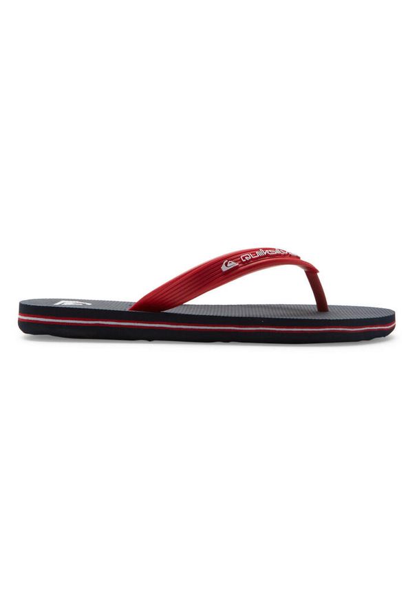Quiksilver - Klapki dla Chłopcy MOLOKAI CORE Niebieski. Kolor: czerwony. Materiał: guma, syntetyk, materiał