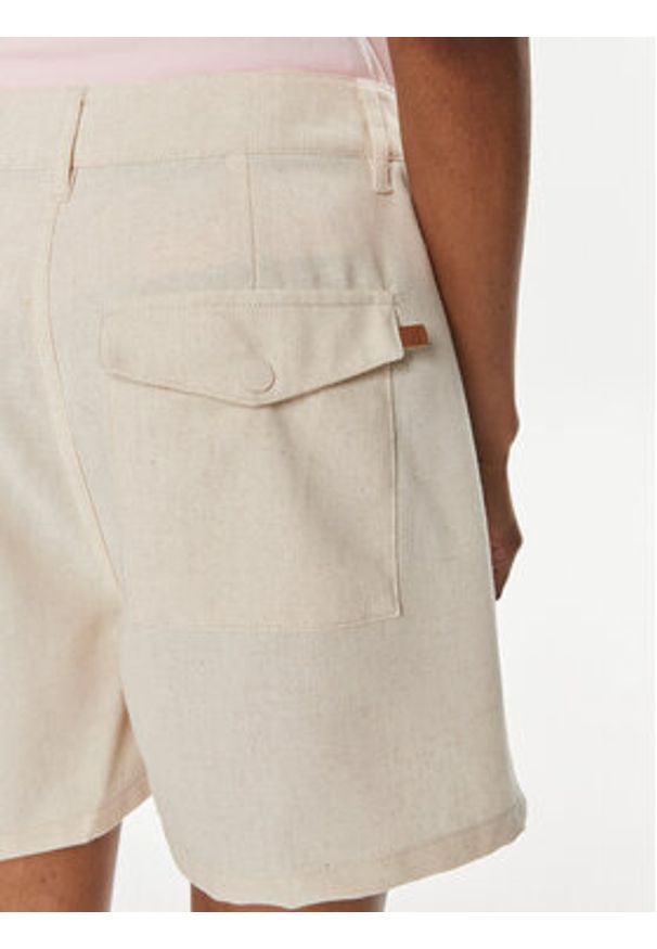Pepe Jeans Szorty materiałowe Tilly PL801093 Écru Regular Fit. Materiał: bawełna