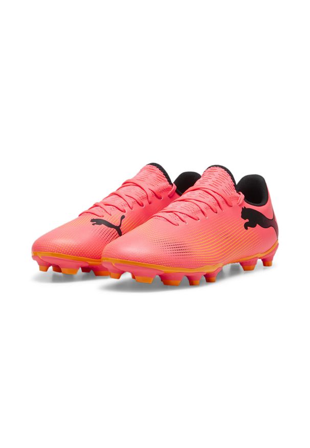 Puma - Buty piłkarskie FUTURE 7 PLAY FG/AG PUMA. Kolor: żółty, czarny, pomarańczowy, wielokolorowy. Sport: piłka nożna