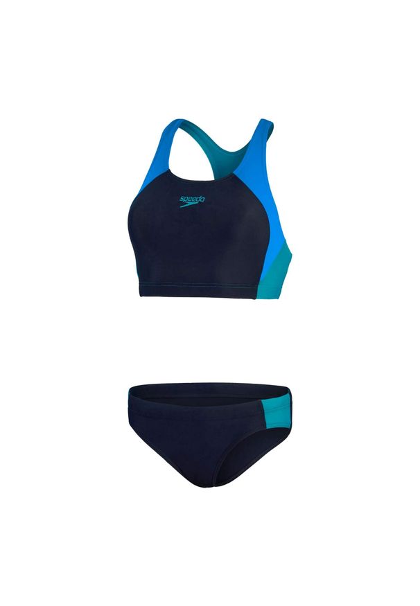 Strój kąpielowy damski Speedo Colbl 2Piece. Kolor: niebieski. Materiał: lycra, poliester