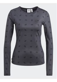 Adidas - adidas Bluzka Allover Print HL9137 Czarny Slim Fit. Kolor: czarny. Materiał: syntetyk. Wzór: nadruk #3