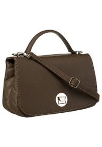 DAVID JONES - Listonoszka khaki David Jones 6835-1. Kolor: brązowy. Styl: elegancki