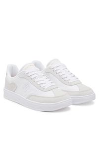 TOMMY HILFIGER - Tommy Hilfiger Sneakersy Th Heritage Sneaker FW0FW08643 Biały. Kolor: biały. Materiał: skóra #4