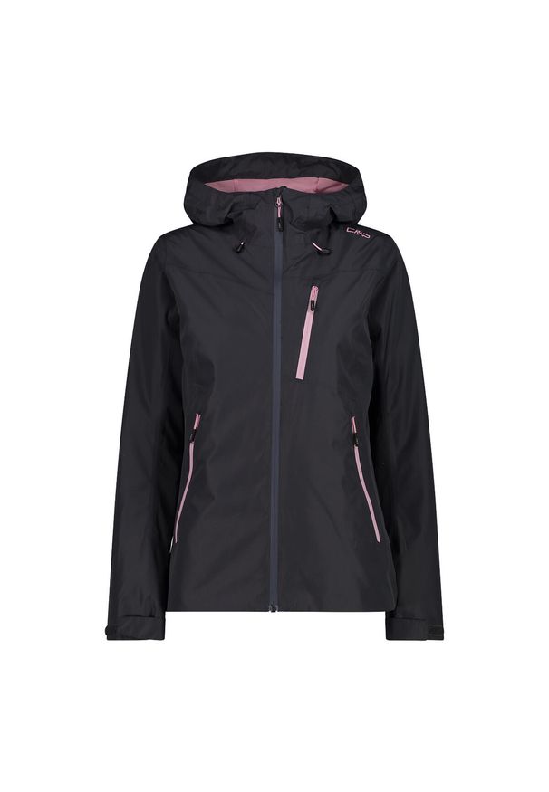 Kurtka przeciwdeszczowa damska z kapturem CMP. Typ kołnierza: kaptur. Kolor: różowy, wielokolorowy, czarny. Sport: turystyka piesza