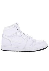 Buty do chodzenia dla dzieci Nike Air Jordan 1 Retro High OG BG. Wysokość cholewki: za kostkę. Kolor: biały, wielokolorowy. Materiał: tkanina, materiał, skóra, syntetyk. Szerokość cholewki: normalna. Model: Nike Air Jordan. Sport: turystyka piesza