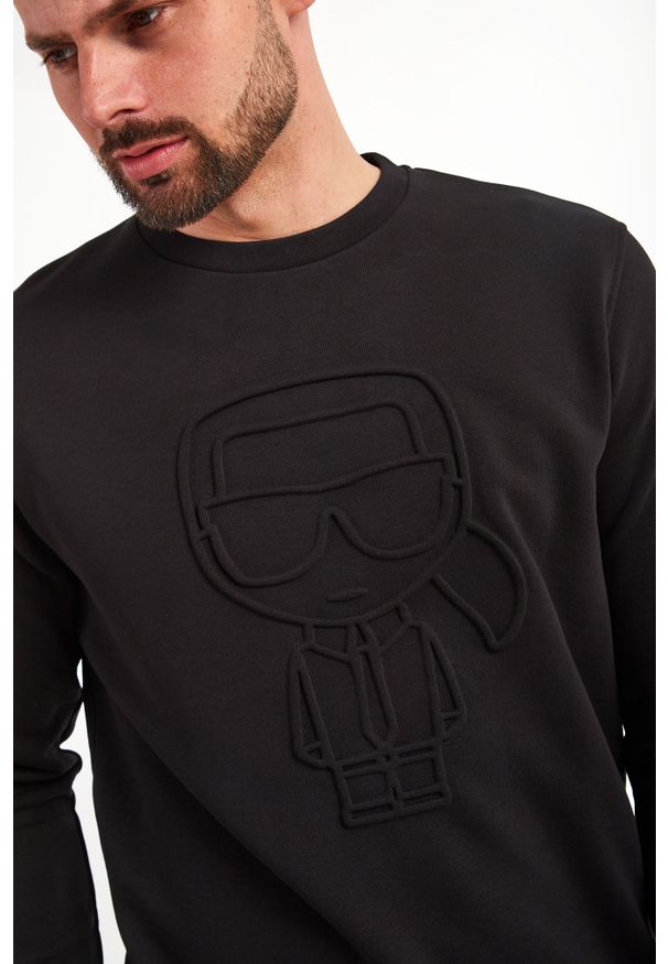 Karl Lagerfeld - Bluza KARL LAGERFELD. Materiał: bawełna, tkanina. Długość rękawa: długi rękaw. Długość: długie. Wzór: nadruk
