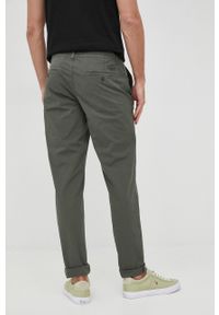 Aeronautica Militare spodnie męskie kolor zielony proste. Kolor: zielony. Materiał: tkanina. Wzór: gładki