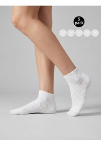 Sinsay - Skarpetki 5 pack - biały. Kolor: biały #1