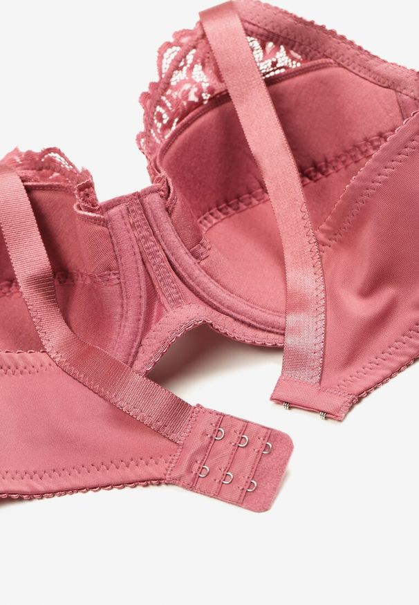 Renee - Różowy Biustonosz Typu Full Cup z Regulowanymi Ramiączkami Vikiirisa. Kolor: różowy. Materiał: jeans