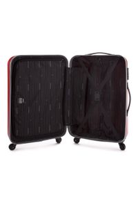 Wittchen - Średnia walizka z ABS-u z kontrastowym suwakiem. Kolor: czerwony. Materiał: guma. Styl: klasyczny #5
