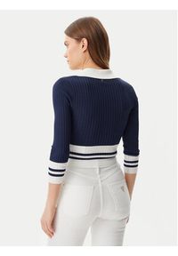 Guess Sweter W5GR46 Z3L10 Granatowy Regular Fit. Kolor: niebieski. Materiał: wiskoza