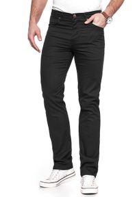 Wrangler - WRANGLER SPODNIE MĘSKIE ARIZONA BLACK W12OAN100. Materiał: materiał #9