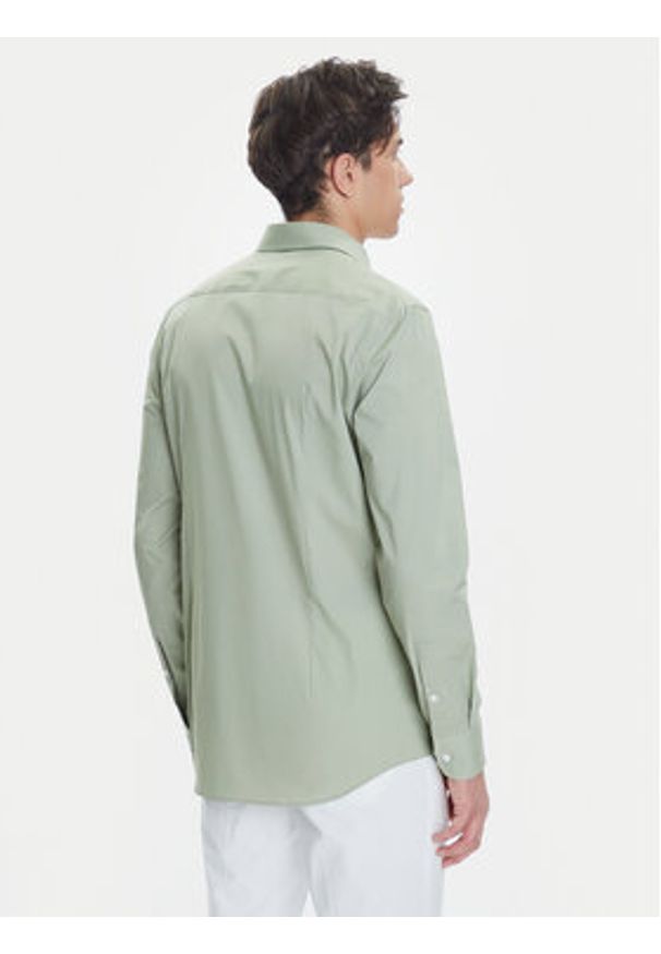 BOSS Koszula H-Hank 50469345 Zielony Slim Fit. Kolor: zielony. Materiał: bawełna