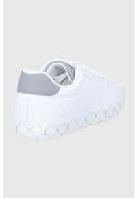 Trussardi Jeans - Trussardi buty kolor biały. Nosek buta: okrągły. Zapięcie: sznurówki. Kolor: biały. Obcas: na obcasie. Wysokość obcasa: niski #5