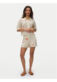 Vero Moda Szorty materiałowe Esmey 10350992 Beżowy jasny Regular Fit. Kolor: beżowy. Materiał: bawełna #3