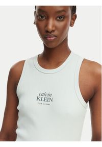 Calvin Klein Jeans Top LV047F239G Zielony jasny Slim Fit. Kolor: zielony. Materiał: bawełna #4