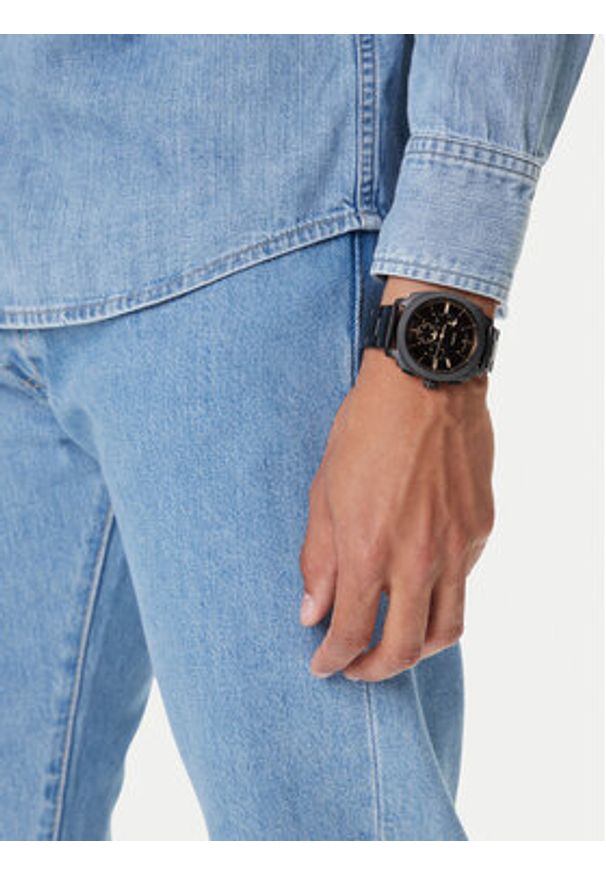 Fossil Zegarek Machine Chronograph FS6097 Czarny. Kolor: czarny