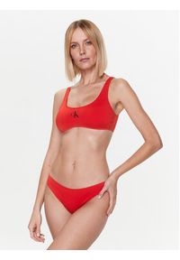Calvin Klein Swimwear Dół od bikini KW0KW01987 Czerwony. Kolor: czerwony. Materiał: syntetyk #3