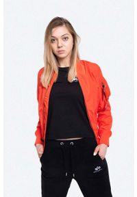 Alpha Industries kurtka bomber damski kolor czerwony przejściowa 141041.577-CZERWONY. Okazja: na co dzień. Kolor: czerwony. Styl: casual #1