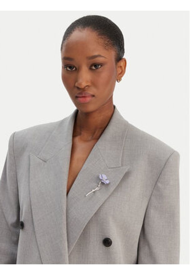 Hugo - HUGO Marynarka Antegi 50554018 Szary Relaxed Fit. Kolor: szary. Materiał: syntetyk