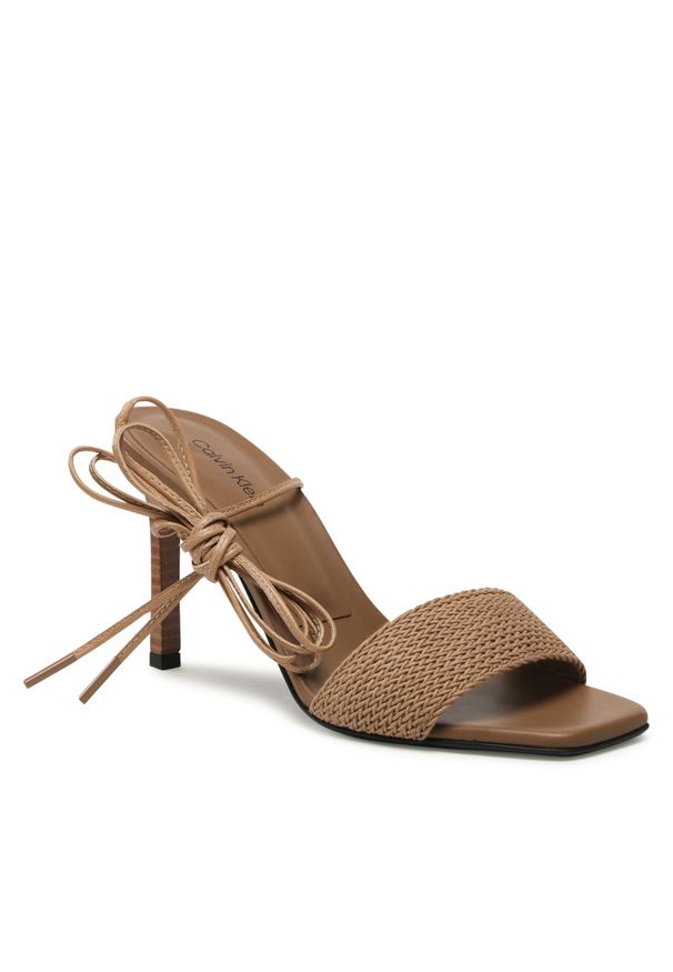 Sandały Calvin Klein Geo Stil Gladi Sandal 90Hh HW0HW01467 Safari Canvas RBC. Kolor: brązowy. Materiał: materiał