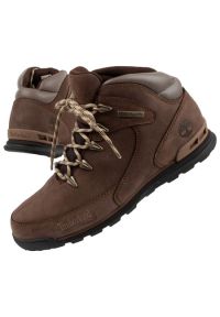 Buty Timberland Euro Rock Mid M TB06823R214 brązowe. Okazja: na co dzień, na spacer. Kolor: brązowy. Materiał: skóra, tkanina. Szerokość cholewki: normalna. Sezon: zima. Sport: turystyka piesza, wspinaczka