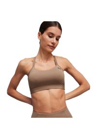 Biustonosz Puma 4keeps Ultrabare Strappy Bra, Kobiety. Kolor: brązowy. Materiał: poliester, materiał. Sport: fitness