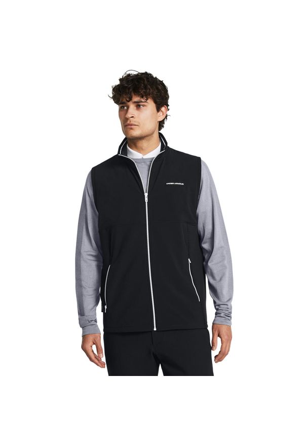 Kamizelka męskie Under Armour Storm Daytona. Kolor: czarny. Materiał: poliester, materiał