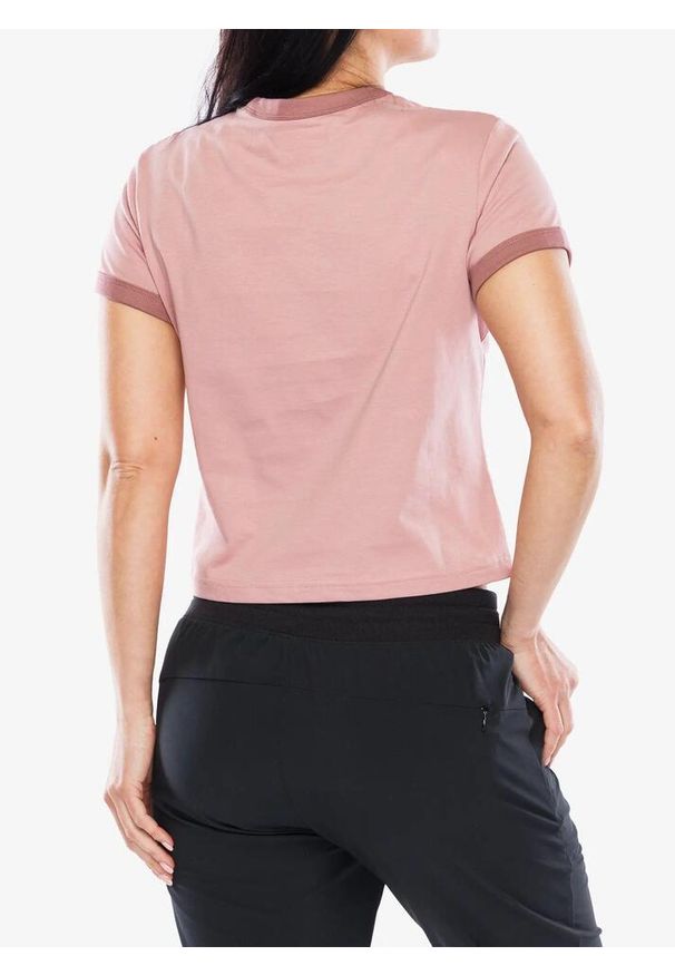 columbia - Koszulka bawełniana damska Columbia Rolling Bend Graphic Ringer Tee. Kolor: różowy. Materiał: bawełna