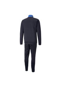 Dres Puma Individual Rise, Mężczyźni. Kolor: niebieski. Materiał: dresówka. Sport: fitness