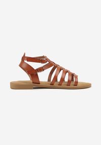 Born2be - Brązowe Sandały Typu Rzymianki Ziresea. Okazja: na co dzień. Zapięcie: sprzączka. Kolor: brązowy. Materiał: jeans. Obcas: na obcasie. Styl: elegancki, casual #6