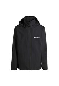 Adidas - Kurtka Multi Essentials 2L Rain. Kolor: czarny. Technologia: ClimaProof (Adidas)
