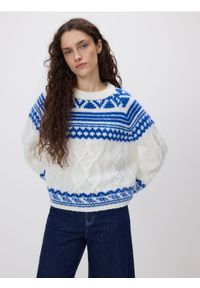 Reserved - Sweter z nordyckim wzorem - wielobarwny. Materiał: dzianina, wełna #1