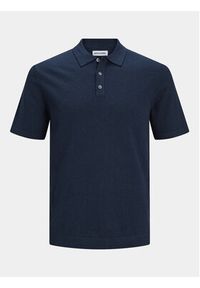 Jack & Jones - Jack&Jones Polo Emil 12248819 Granatowy Regular Fit. Typ kołnierza: polo. Kolor: niebieski. Materiał: bawełna