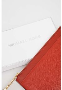 MICHAEL Michael Kors portfel skórzany damski kolor bordowy. Kolor: czerwony. Materiał: skóra #6