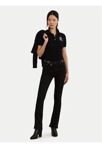 Lauren Ralph Lauren - LAUREN RALPH LAUREN Polo 200932224003 Czarny Slim Fit. Typ kołnierza: polo. Kolor: czarny. Materiał: bawełna #3