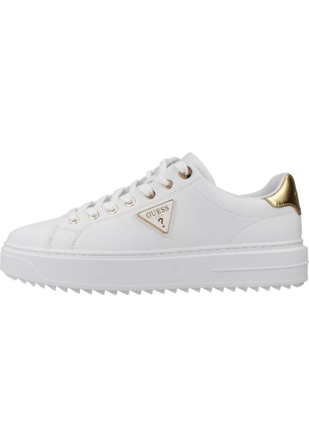 Guess - Kapcie GUESS FLJD12 LEA12 Biały. Kolor: biały. Materiał: syntetyk, tkanina, skóra. Styl: sportowy