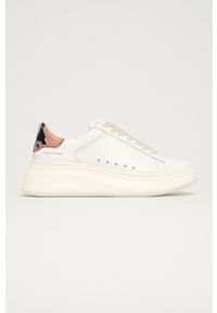 MOA Concept Buty skórzane kolor biały na platformie. Nosek buta: okrągły. Zapięcie: sznurówki. Kolor: biały. Materiał: skóra. Obcas: na platformie #1