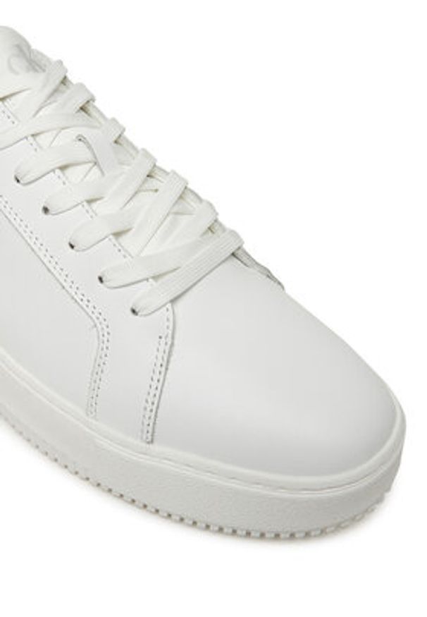 Calvin Klein Jeans Sneakersy Chunky Cupsole Monologo YM0YM01317 Biały. Kolor: biały. Materiał: skóra
