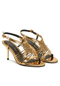 Gino Rossi Sandały SILL-SLT1527-10 Złoty. Kolor: złoty. Materiał: lakier, skóra #6