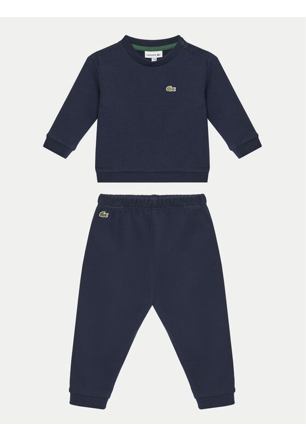 Lacoste Dres 4J8409 Granatowy Regular Fit. Kolor: niebieski. Materiał: bawełna