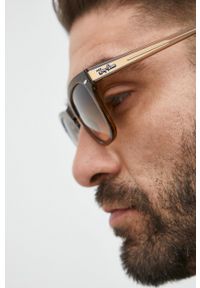 Ray-Ban okulary przeciwsłoneczne kolor brązowy. Kolor: brązowy #10