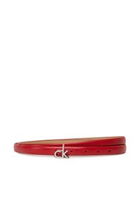 Calvin Klein Pasek Damski Ck Buckle Skinny Belt 1.5 K60K612932 Czerwony. Kolor: czerwony. Materiał: skóra #1